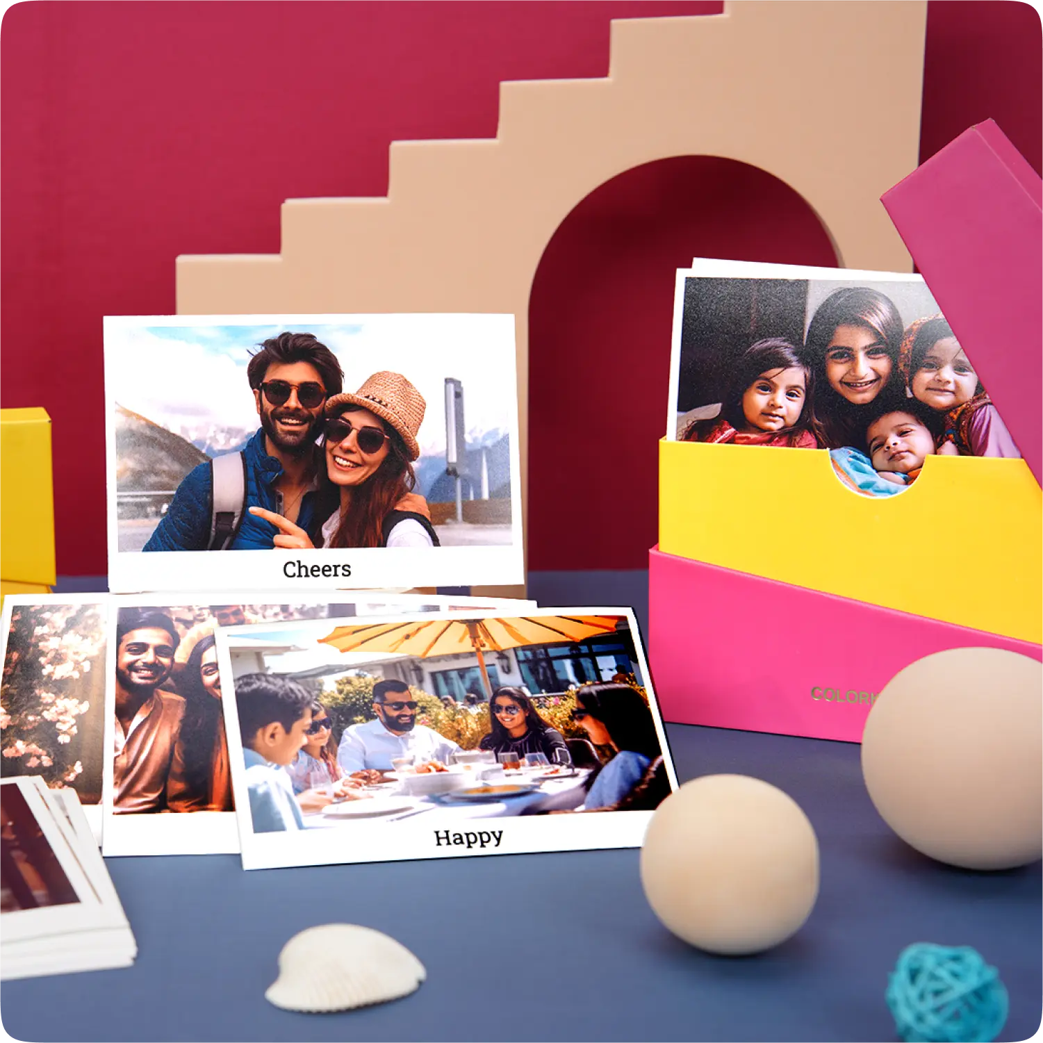 Color Kahar (colorkahar) retro prints — multiple prints designed display kids retro coming out of premium packaging box Pakistan