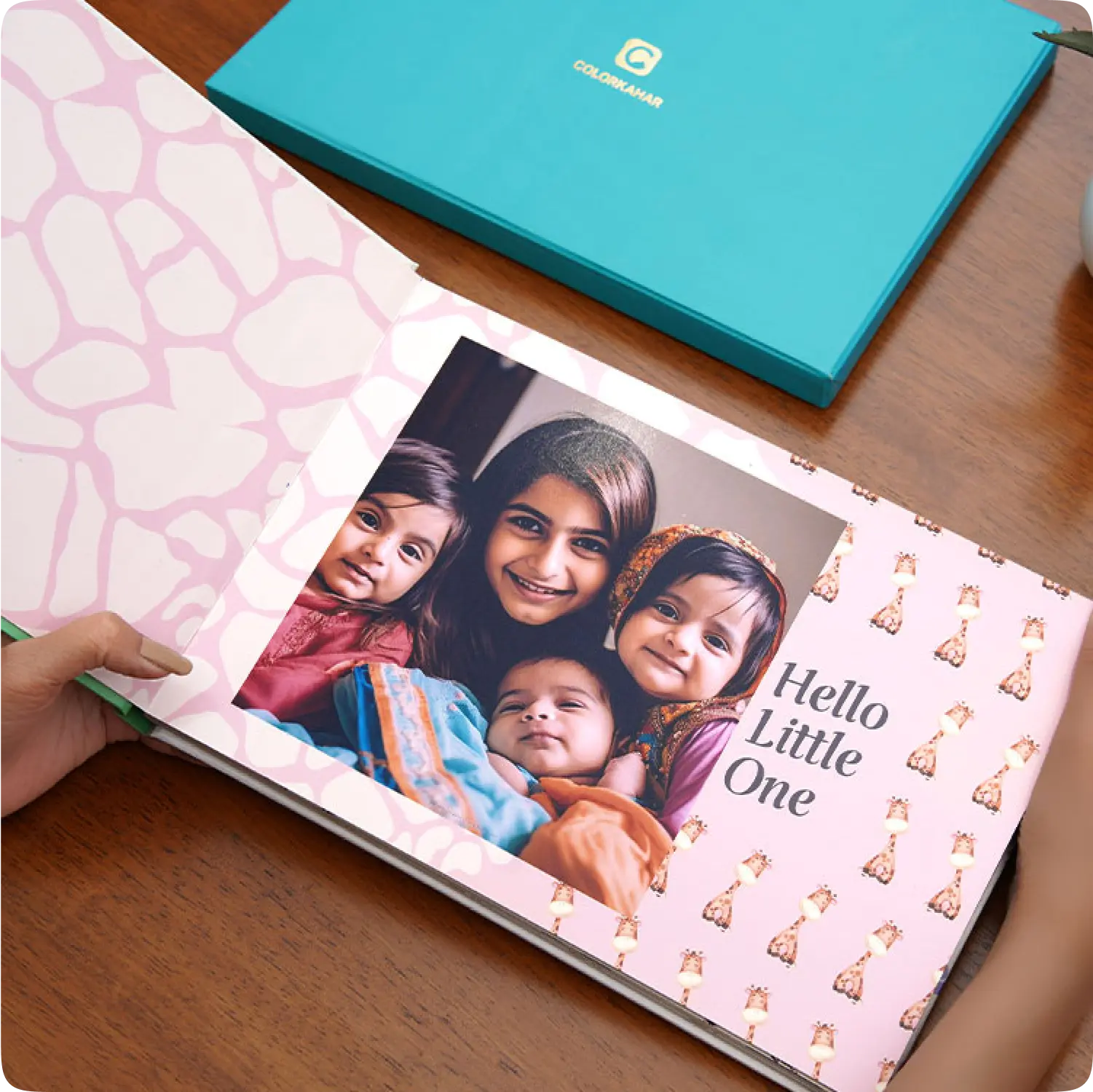 Color Kahar (colorkahar) kids themed photobook side view — premium binding quality print Pakistan