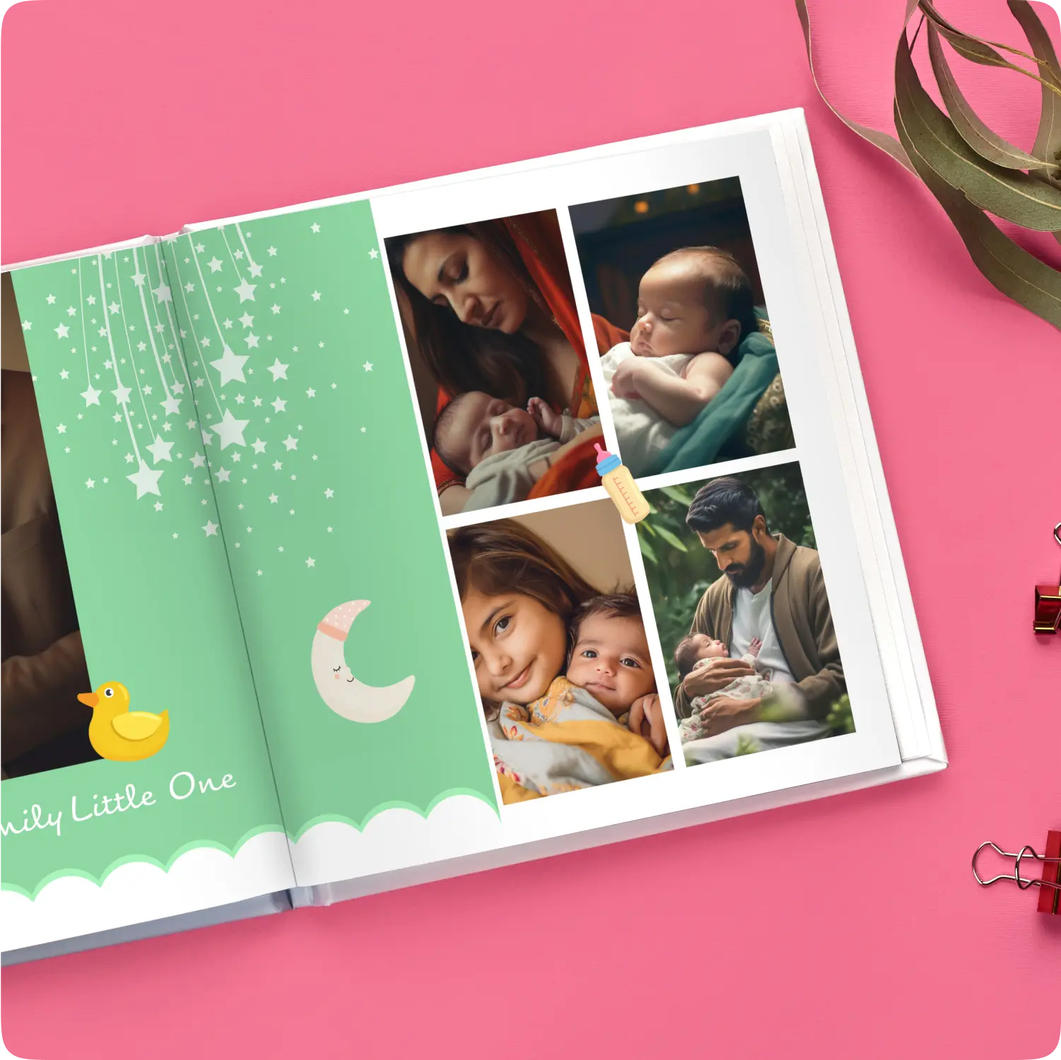 Color Kahar (colorkahar) kids themed photobook back cover — personalized children photo gift Pakistan