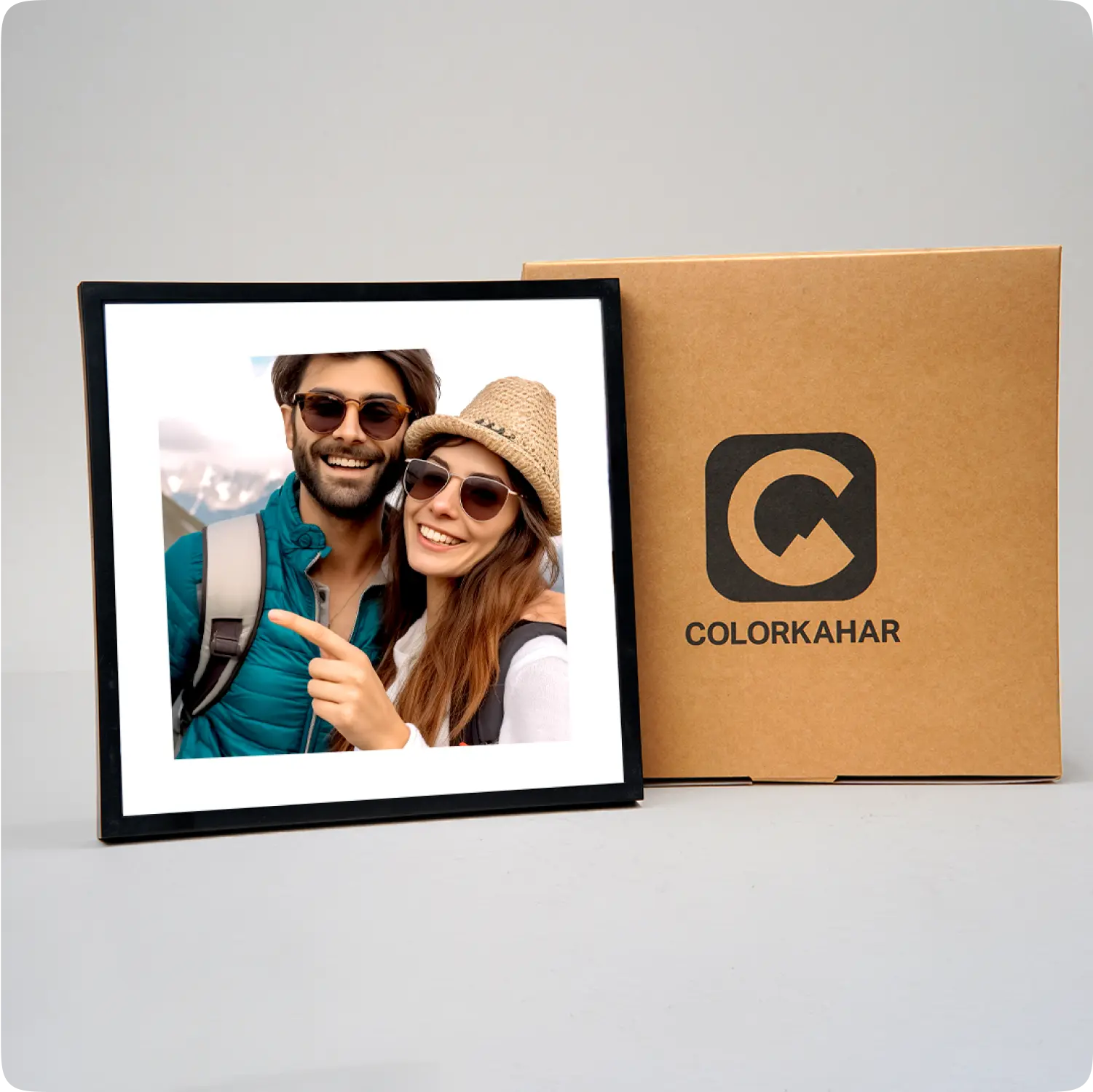 Color Kahar (colorkahar) bold photo tiles 8x8 inch — couple photo tile with premium packaging box personalized Pakistan