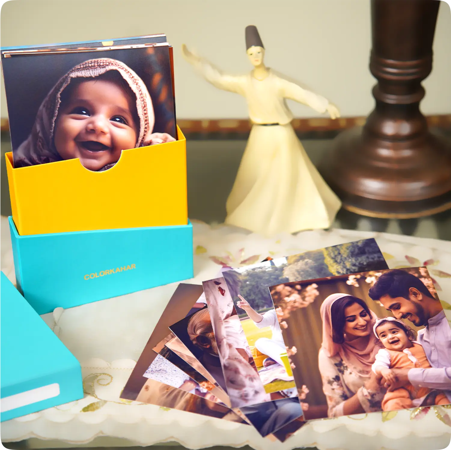 Color Kahar (colorkahar) photo print 4x4 inch — stack view batch printing quality personalized Pakistan