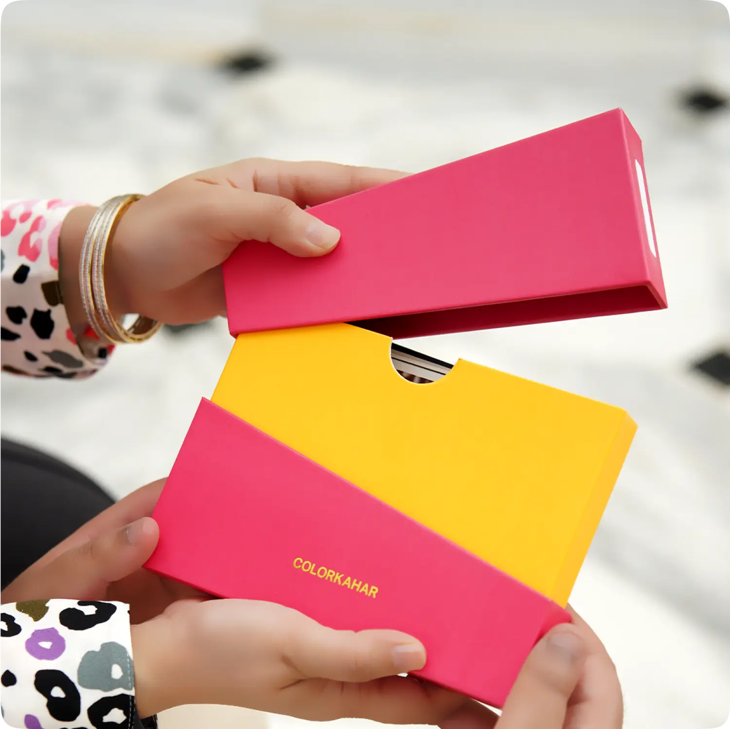 Color Kahar (colorkahar) photo print 4x4 inch — lifestyle display hands holding memories personalized Pakistan